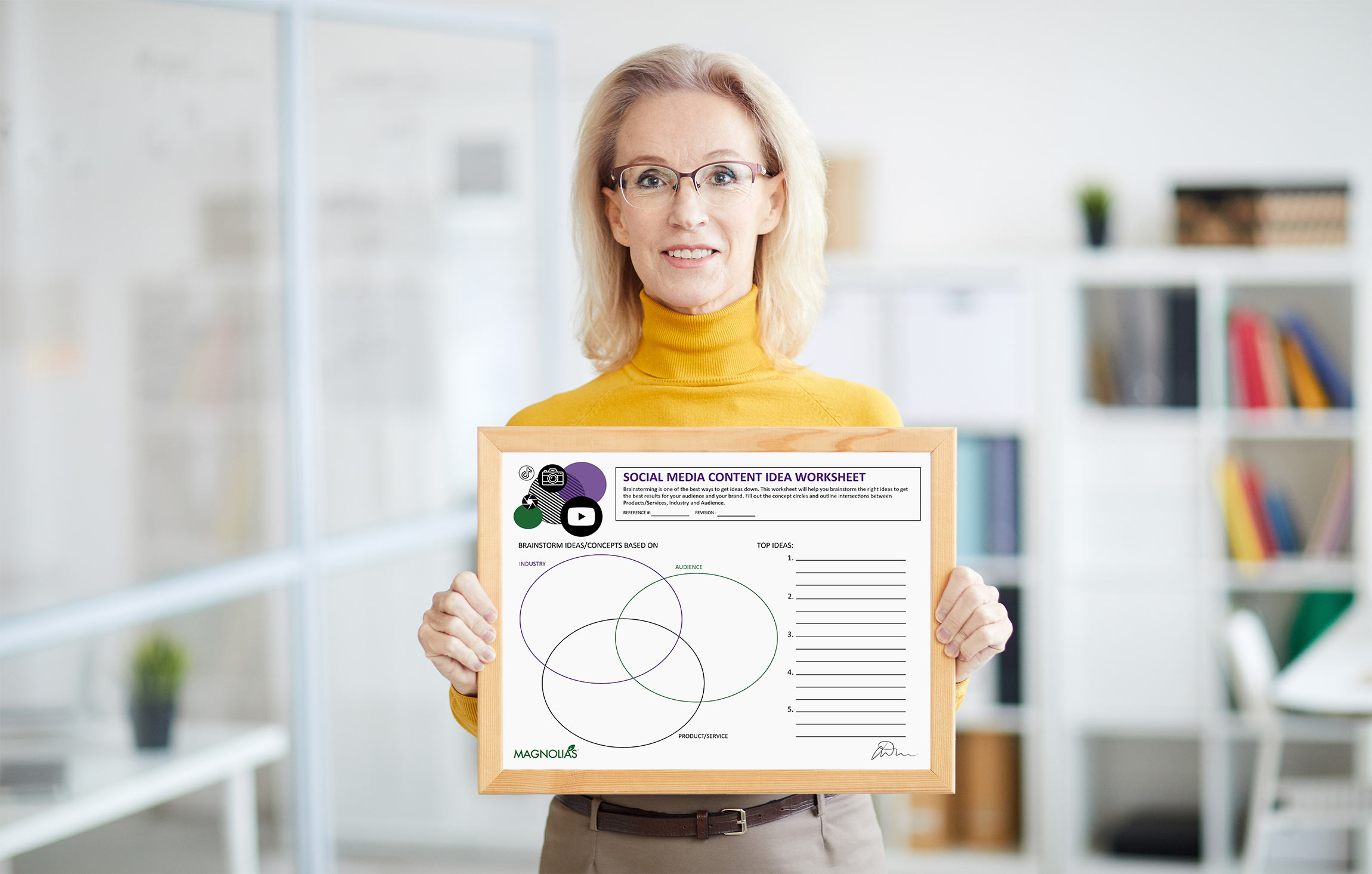 Social Media Content Planning Worksheet Banner