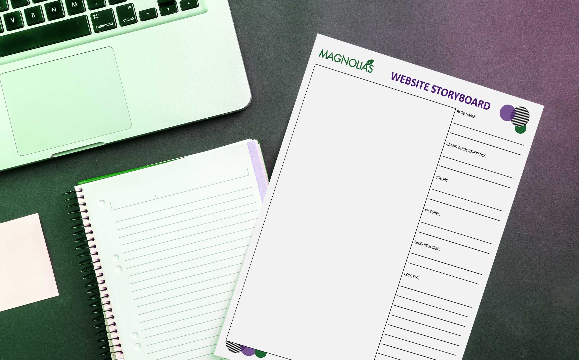 Website Design Planning Template Main Banner